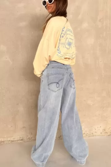 ג'ינס לייקרה בוני בצבע כחול